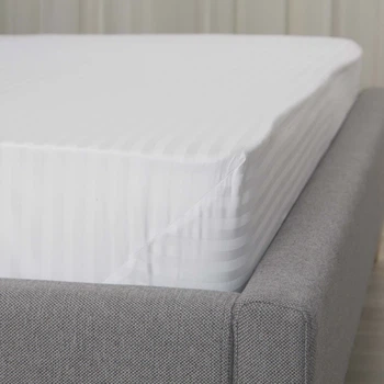 Простирадло на резинці 180×200 ТЕП сатин біле Optical White, 135 г/м², борт 25 см