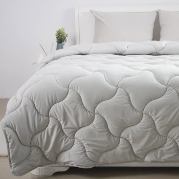 Ковдра велюрова ТЕП VELOUR 150×210 см полуторна зимова 400 г/м² світло-сіра мікрофібра