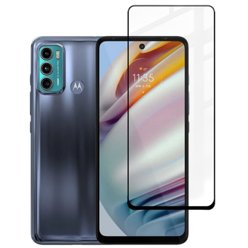 Защитное стекло Fiji Premium для Motorola Moto G60 полная проклейка Anti-Static черный