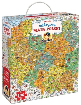 Puzzle CzuCzu Odkrywcy: mapa Polski 300 elementów 94553 (5902983494553)