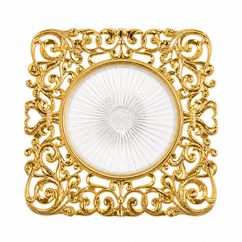 Підтарільник сервірувальний декоративний Gold Lace 30 на 30 см золотистий квадратний
