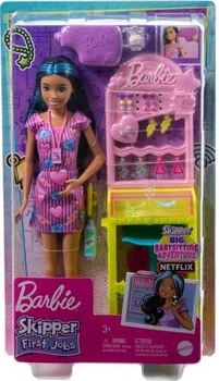 Lalka Mattel Barbie Skipper Pierwsza praca - Przekłuwanie uszu HKD78 (0194735101818)