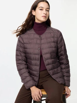 Куртка демисезонная женская Uniqlo 970526167 XS Бордовая (1159860588)