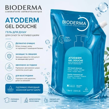 Гель для сухой и чувствительной кожи Bioderma Atoderm Gel Douche Éco-Recharge 1 L