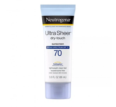 Солнцезащитный крем для лица и тела Neutrogena Ultra Sheer Dry-Touch SPF 70 объем 88 мл
