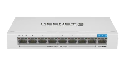 Коммутатор Keenetic PoE+ Switch 9, LAN 10/100/1000Mb, 8xPoE (KN-4710)
