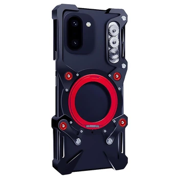 Чехол Metal Cyber Bamper для Oneplus Ace 6 / 15R с кольцом и шнурком-держателем black