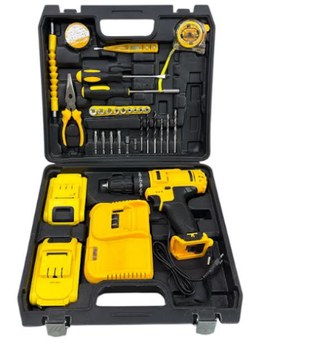 Шуруповерт аккумуляторный 24V OP Tool Set с набором инструментов, 2 АКБ 1300mAh, ART-5043