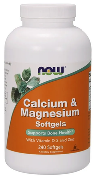 Wapń Magnez Witamina D Cynk NOW Foods 240 kapsułek (733739012524)