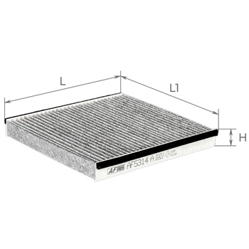 Фильтр салона Alpha Filter PEUGEOT Landtrek, CHANGAN Hunter, угольный, 1667800780, 8119030BU02 ( AF5314A )