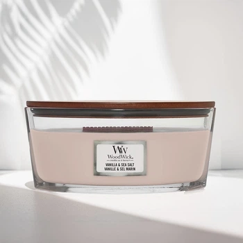 Ароматическая свеча в стекле Woodwick Ellipse Vanilla Sea Salt 453 г (76191E)