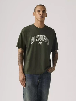 Футболка хлопковая длинная мужская Levi`s 212077831 L Зеленая (1159860690)