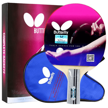 Ракетка для настольного тенниса BUTTERFLY Four-Star, прямая рукоятка, комбинация реверсивной и позитивной резины, одинарная ракетка 403, в комплекте чехол для ракетки.