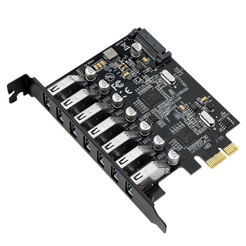 Плата расширения MOGE MC2037, PCIe на 7 портов USB 3.0