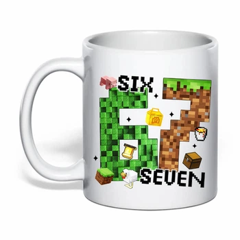 Чашка с печатью "Six seven" №2 (цвет белый) (41008)