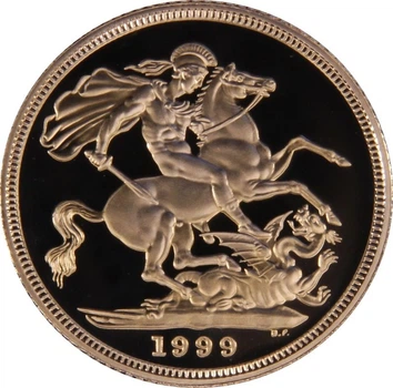 Колекційна золота монета "Соверен" PROOF 7,988 г 1999 рік