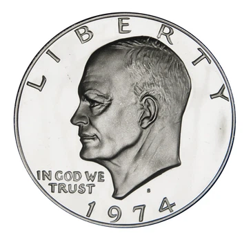 Колекційна срібна монета "Eisenhower Dollar - Долар Ейзенхауера" 24,59 г 1971-1977 роки
