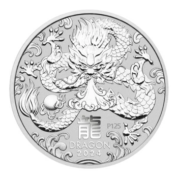 Колекційна срібна монета “Lunar IІI - Рік Дракона” 15,55 г 2024 рік