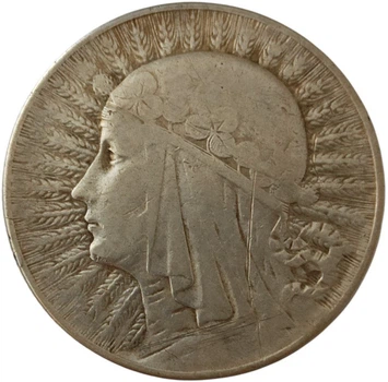 Колекційна срібна монета "5 злотих - Голова Полонії" 11 г 1932-1934 роки