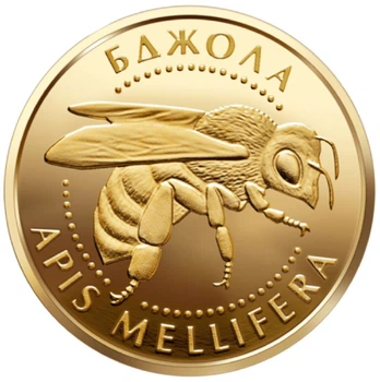 Колекційна золота монета "Бджола” 1,24 г 2010 рік