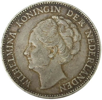Колекційна срібна монета "1 гульден" Вільгеміна 10 г 1931 рік