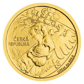Колекційна золота монета «Чеський Лев» 1,24 г 2024 рік