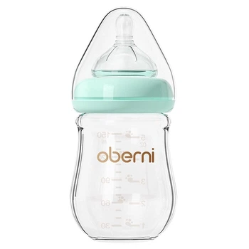 Стеклянная бутылочка для кормления 150 мл Oberni