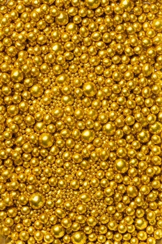Посыпка кондитерская SD Pearls сахарные шарики зеркальные античное золото 3–10 мм 1кг