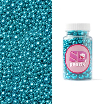 Посыпка кондитерская SD Pearls сахарные шарики зеркальные голубые 3-10мм 100г