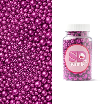 Посыпка кондитерская SD Pearls сахарные шарики зеркальные фуксия 3-10мм 100г