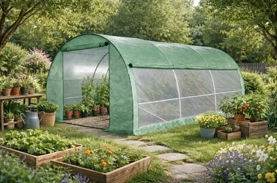 Садовая теплица парник 10 м² Ekspand TFM25-2,5X4X2-1-Z с москитной сеткой 2,5x4x2м аромированная пленка каркас 25 мм