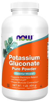 Potas glukonian NOW Foods Potassium Gluconate 454 g (733739014719)