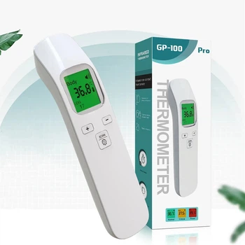 Электронный инфракрасный термометр GP-100 Pro, бесконтактный прибор для измерения температуры тела и поверхностей