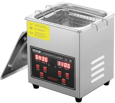 Ультразвуковий очисник Vevor Ultrasonic Cleaners 2L KZ-D2 Silver k1