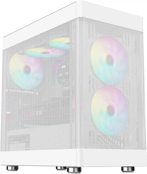 Корпус Itek PROMESH 35W / без БП / Mini Tower / Micro-ATX / USB-C / 345мм GPU / Белый