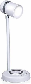 Lampka biurkowa LED Grundig G255 z głośnikiem Bluetooth i ładowarką Biała (8711252472553)
