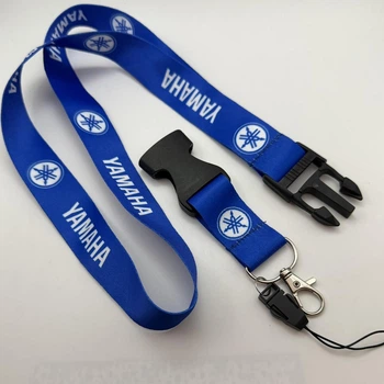 Брелок для ключів із карабіном шнурок на шию ремінець Yamaha синій
