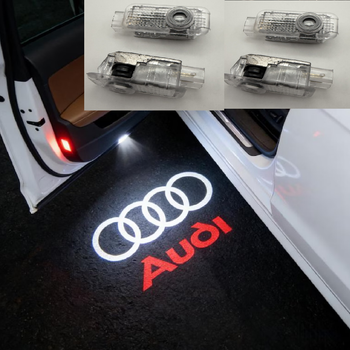 Підсвічування дверей 3D проєкція для Audi (ауді) 4 штуки на чотири двері металевий корпус скляна лінза