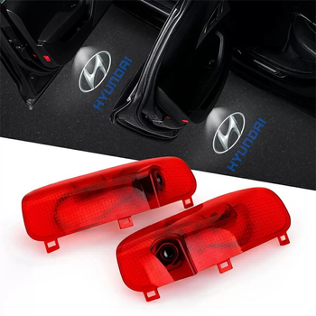 Подсветка дверей проекция для 2 штуки на 2 двер стеклянная линза Hyundai 3d