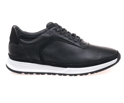 Кросівки чоловічі IKOS 542-1/BLACK LTHR 44 Чорний