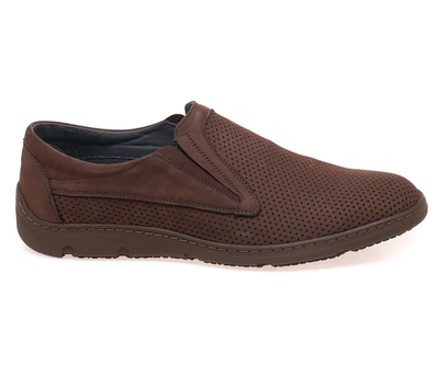 Туфлі комфорт чоловічі IKOS 579-5/BROWN NUB 44 Бежевий