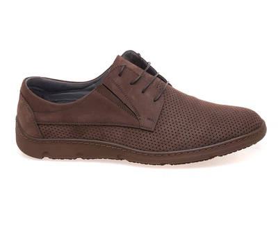 Туфлі комфорт чоловічі IKOS 578-5/BROWN NUB 41 Коричневий
