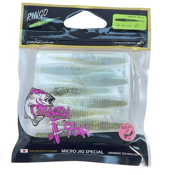 Приманка Crazy Fish Ringo 2" 91-50-1-6 вкус кальмар уп. (8шт),91-50-1-6