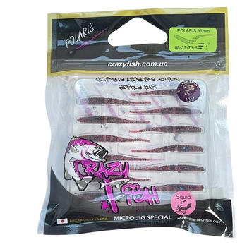 Приманка Crazy Fish Polaris 1.5" 88-37-73-6 вкус кальмар уп. (12шт),88-37-73-6