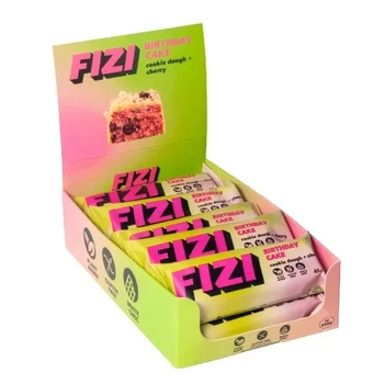 Протеїнові батончики Fizi Protein Bar Box 10x45 г Cookie Dough + Chery