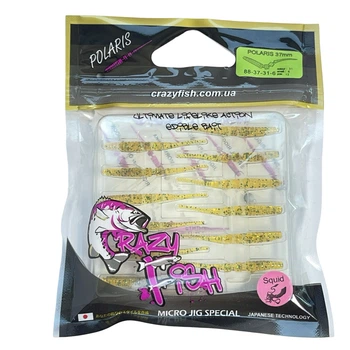 Приманка Crazy Fish Polaris 1.5" 88-37-31-6 вкус кальмар уп. (12шт),88-37-31-6