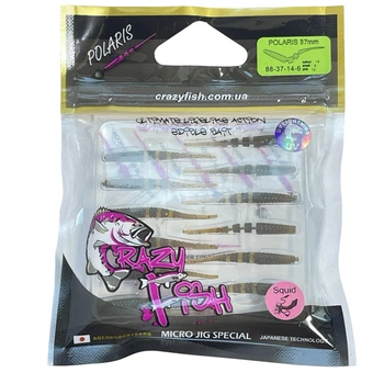 Приманка Crazy Fish Polaris 1.5" 88-37-14-6 вкус кальмар уп. (12шт),88-37-14-6