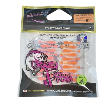 Приманка Crazy Fish Whitebait 0.8" 16-20-50/64-1 анис уп. (20шт),16-20-50/64-1