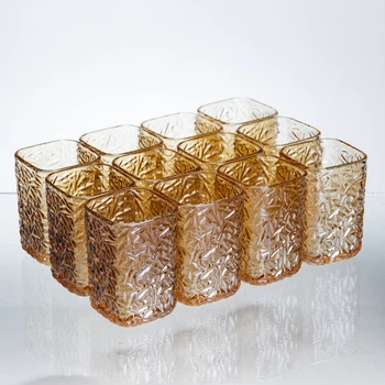 Набор стаканов для напитков Matrix Glass 12 штук по 195 мл коричневый (XIT-HP-17-44)
