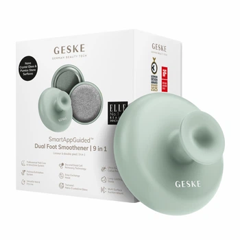 Пемза для ухода за стопами с ручкой GESKE Dual Foot Smoothener 9в1 зеленая
